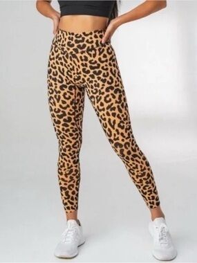 Balance Athletica Leopard Print High-Waist Leggings - Tan & Black